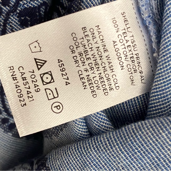 LOFT Embroidered Chambray Shirt - Picture 5 of 5